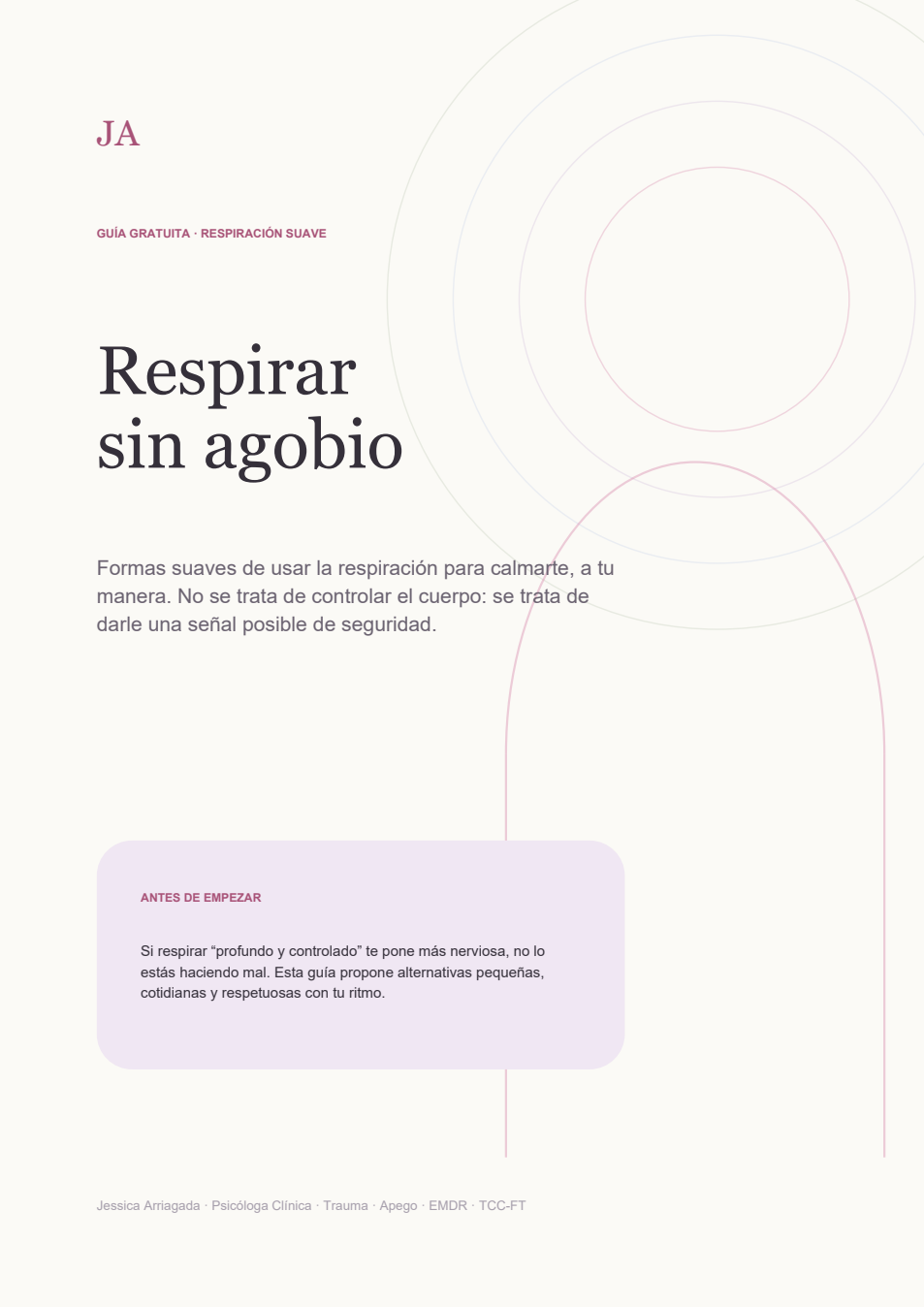 Vista previa de la guía Respirar sin agobio